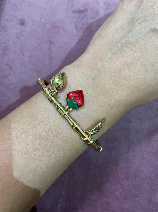 Strawberry Fields Charm Bangle