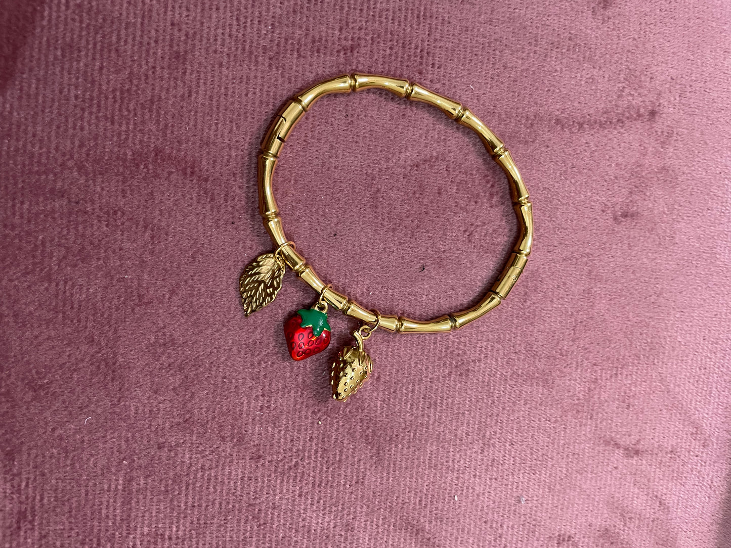 Strawberry Fields Charm Bangle