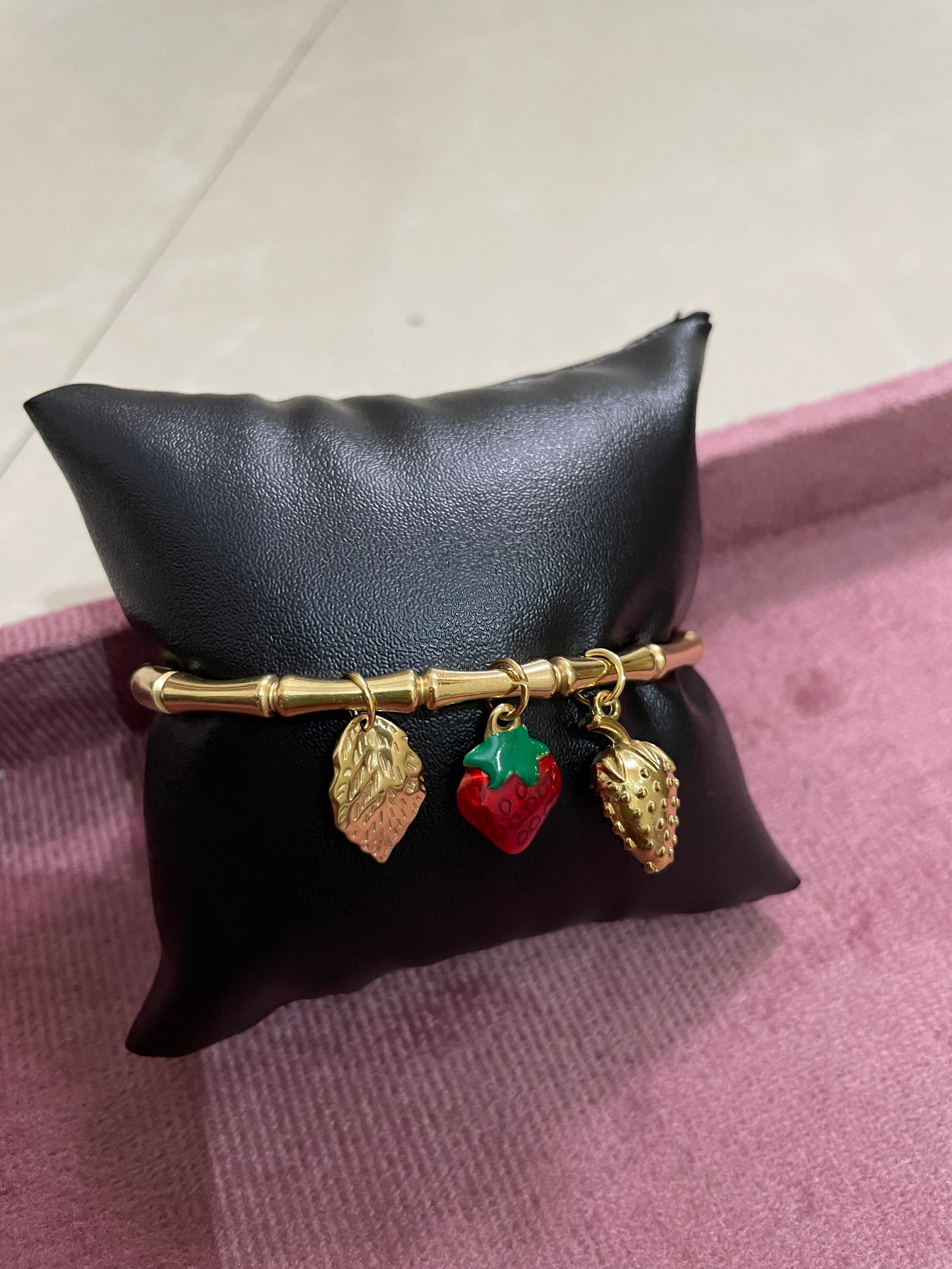 Strawberry Fields Charm Bangle