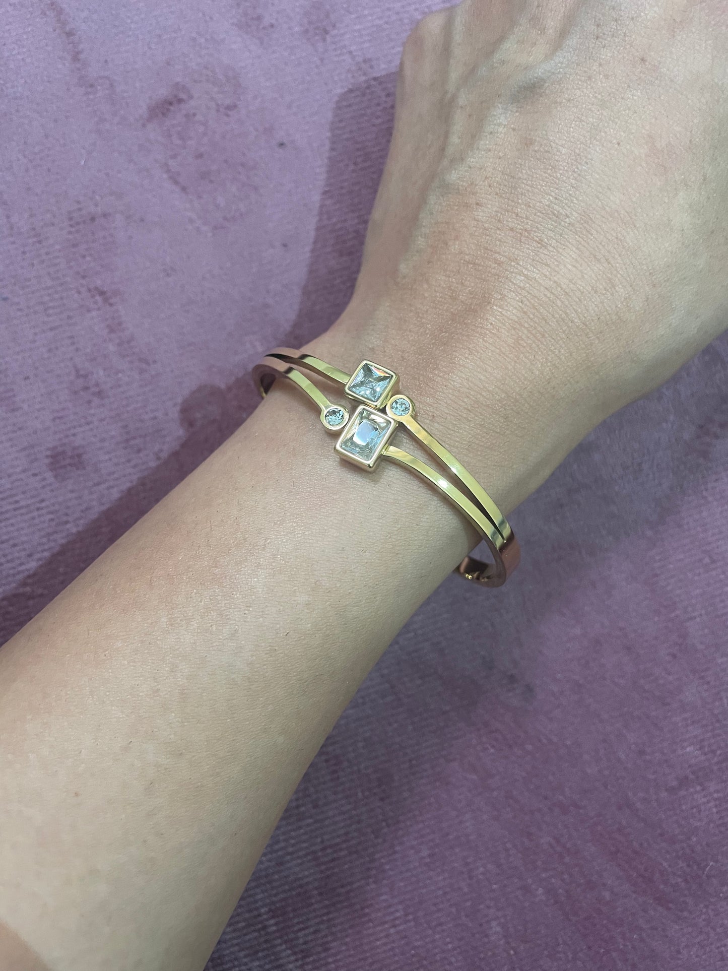 Luxe Geometric Duo Bangle