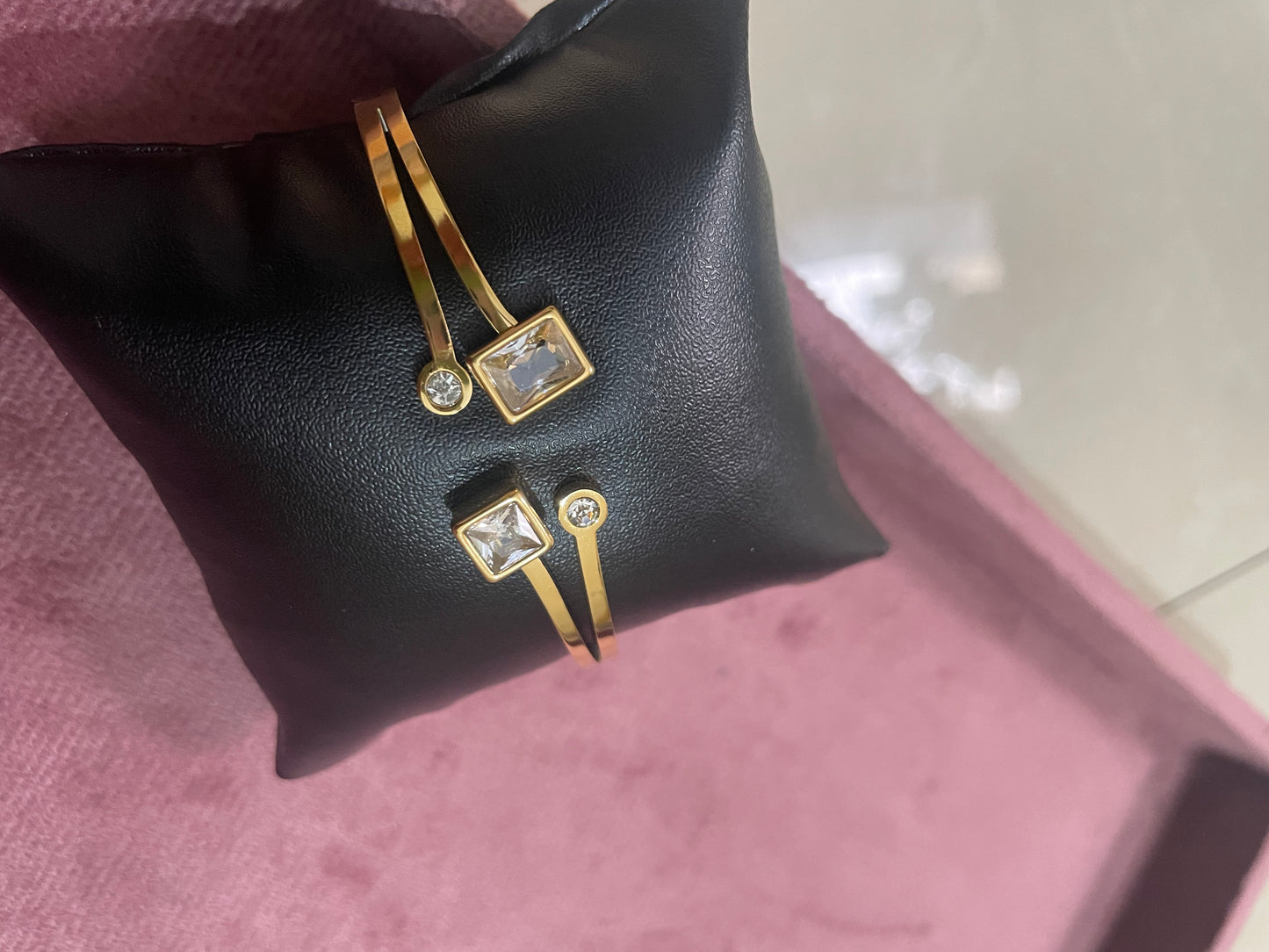 Luxe Geometric Duo Bangle