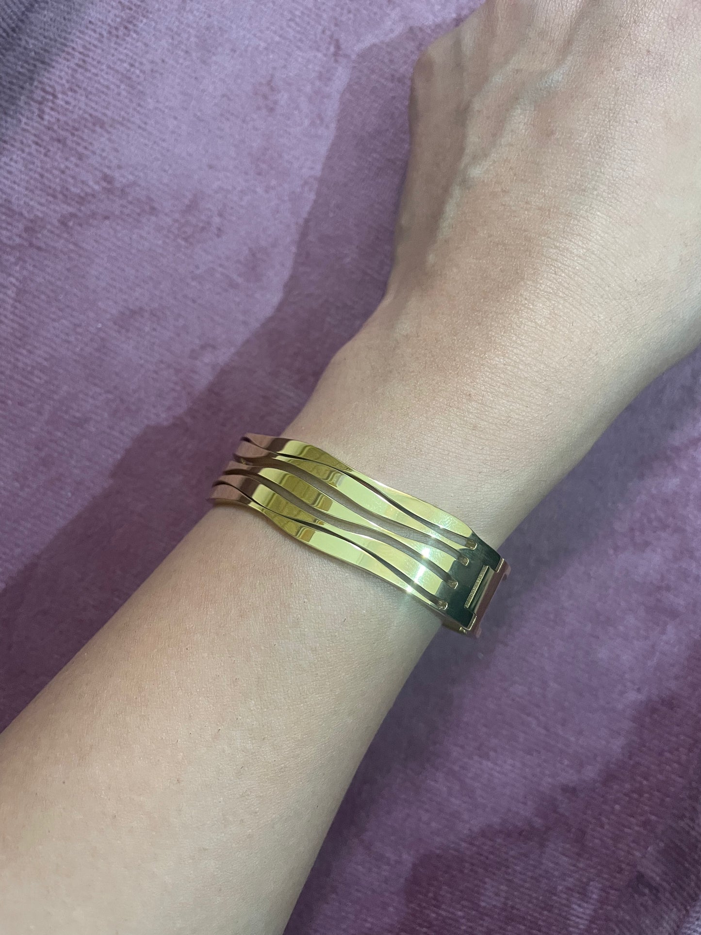 Waveform Luxe Chunky Gold Cuff