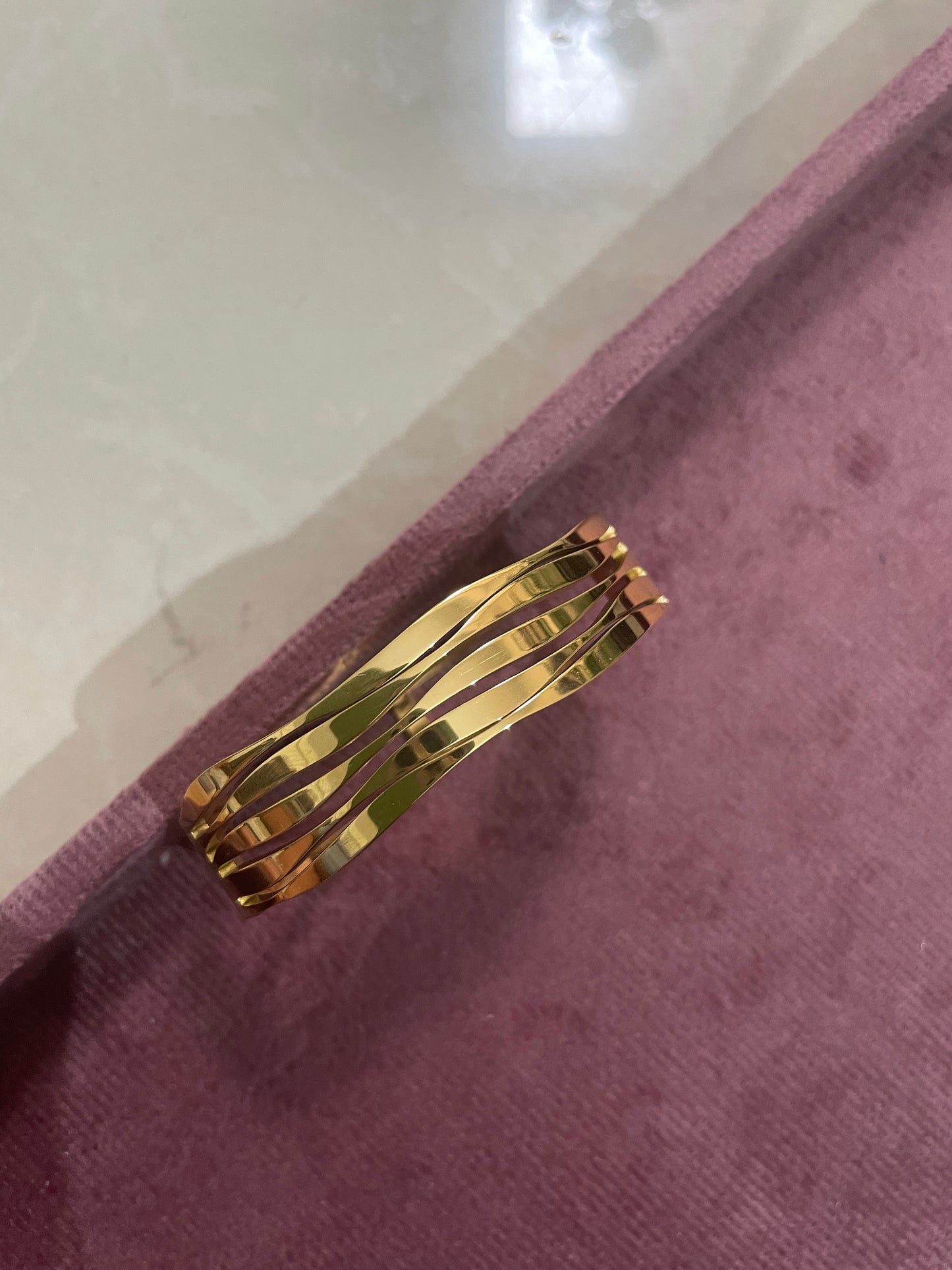Waveform Luxe Chunky Gold Cuff
