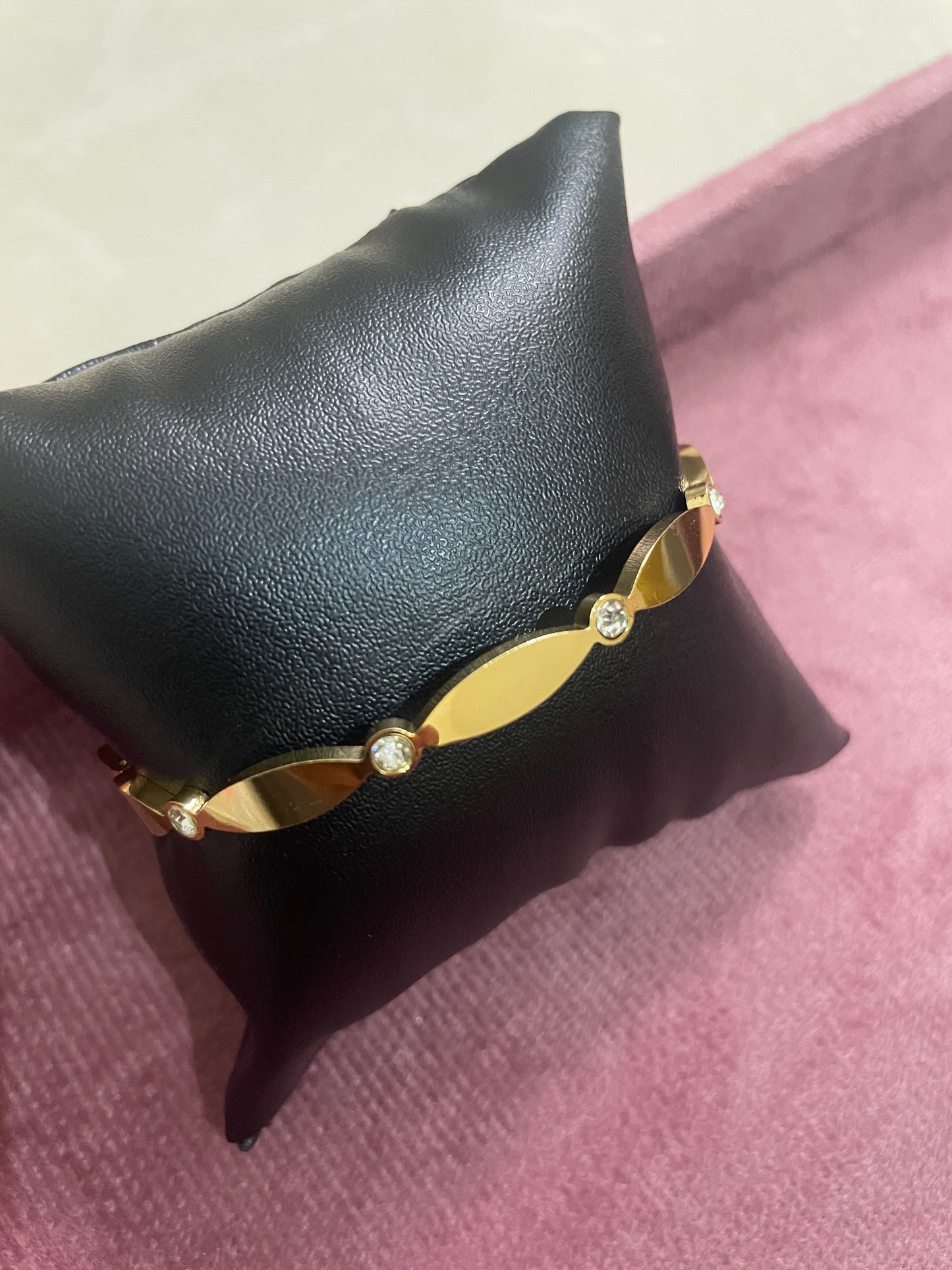 Aurora Leaf Crystal Bangle