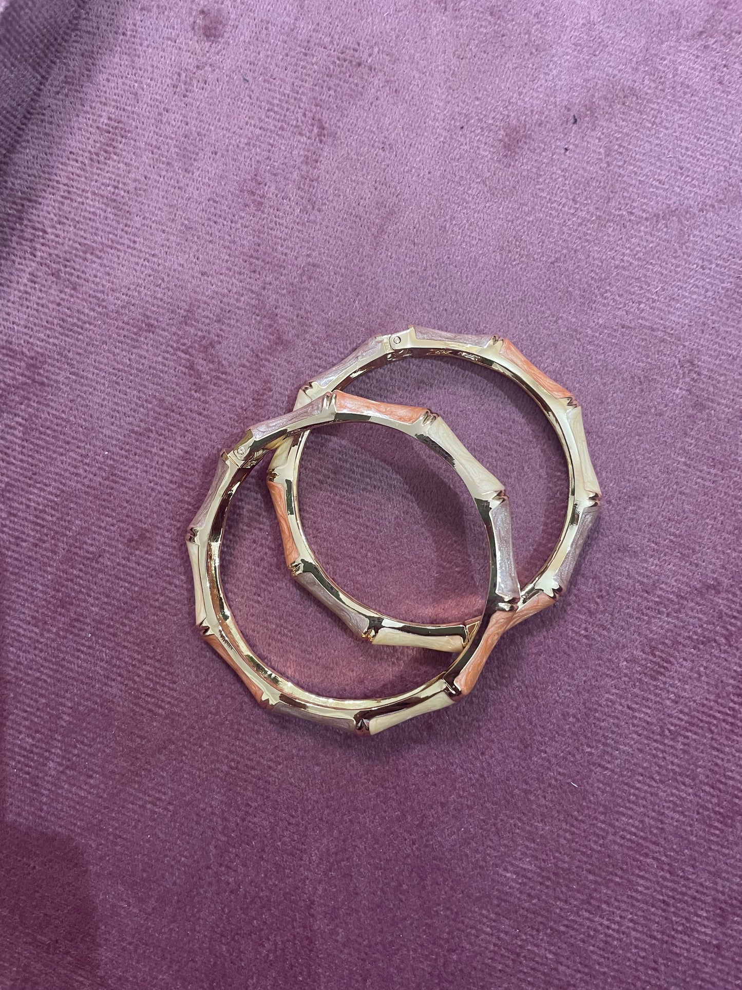 Pastel Bamboo Enamel Bangle