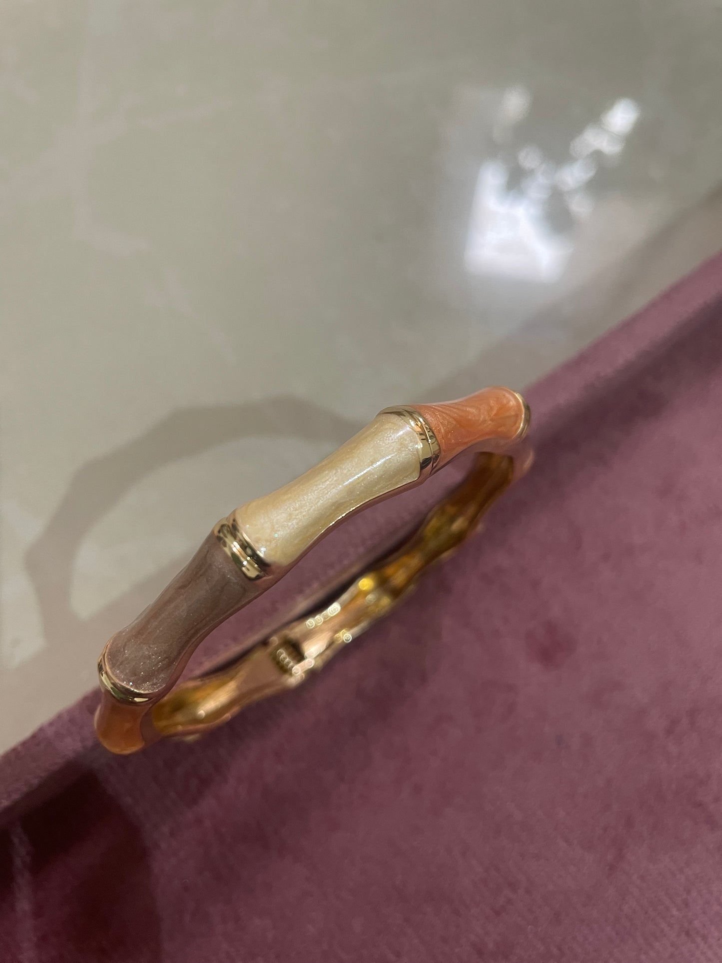 Pastel Bamboo Enamel Bangle