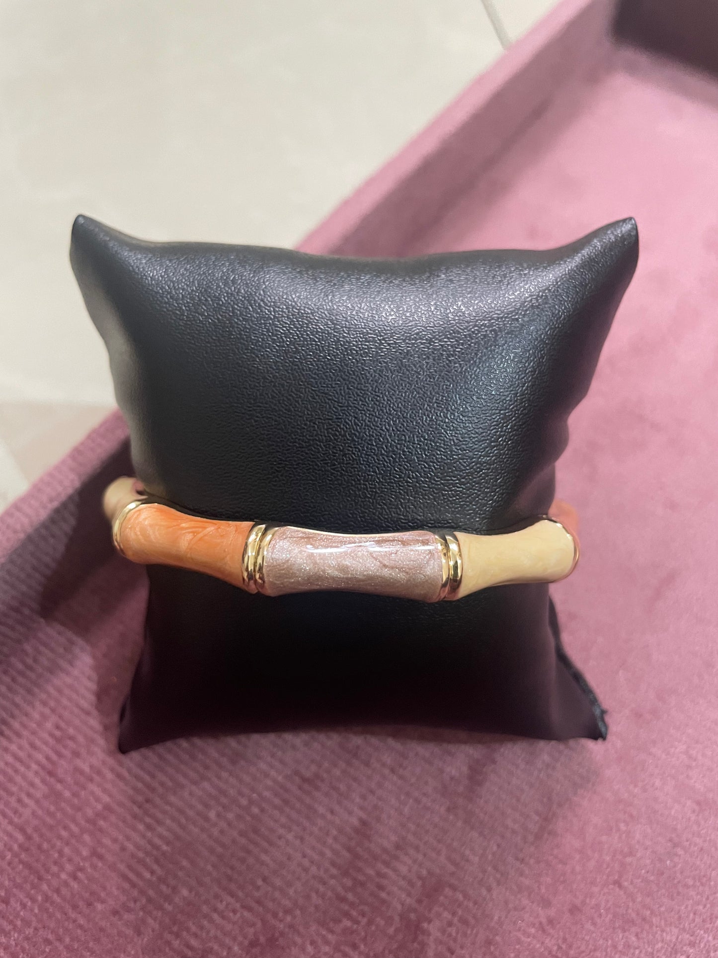 Pastel Bamboo Enamel Bangle