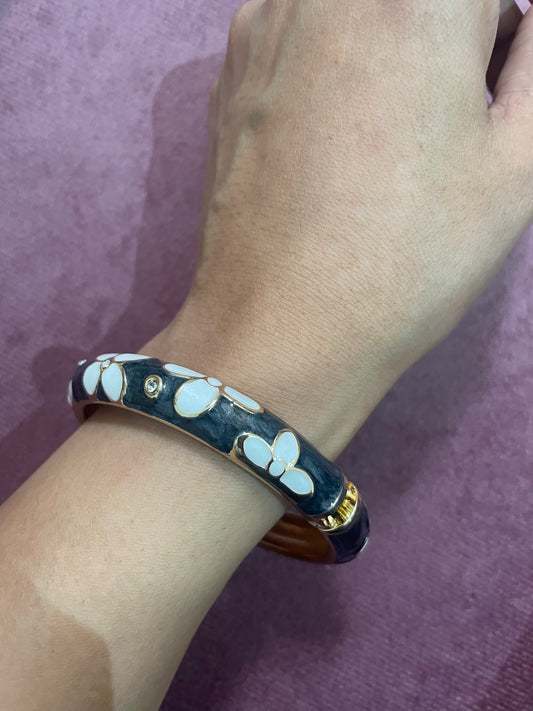 Enchanted Blossom Enamel Bangle