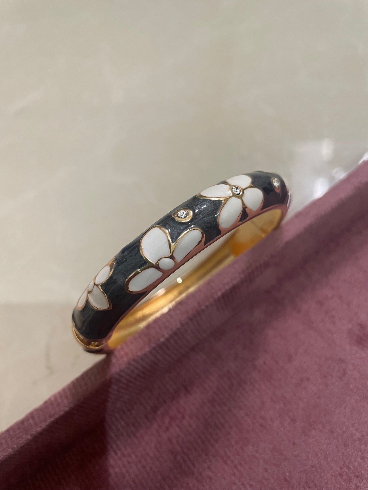 Enchanted Blossom Enamel Bangle