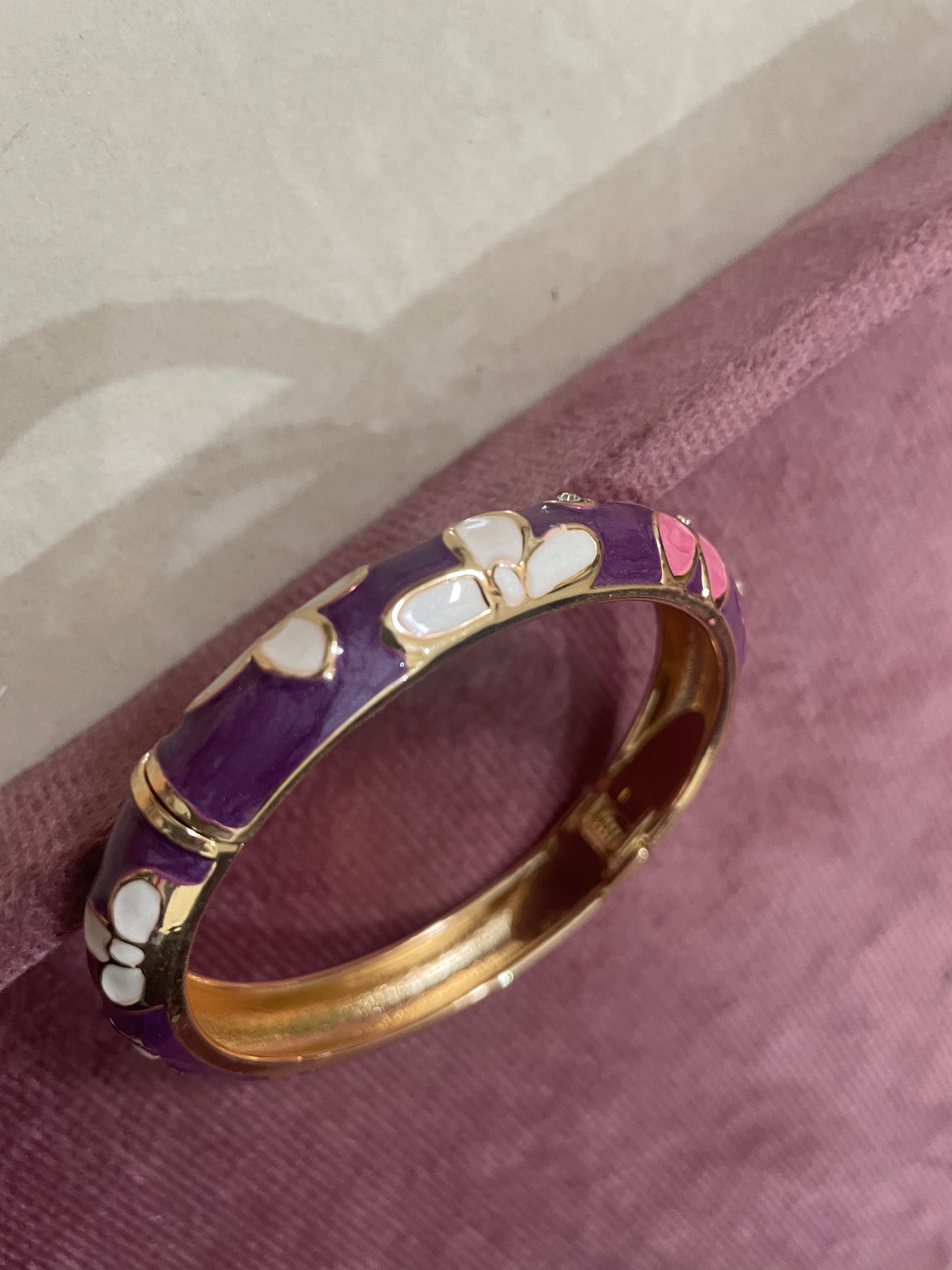 Enchanted Blossom Enamel Bangle
