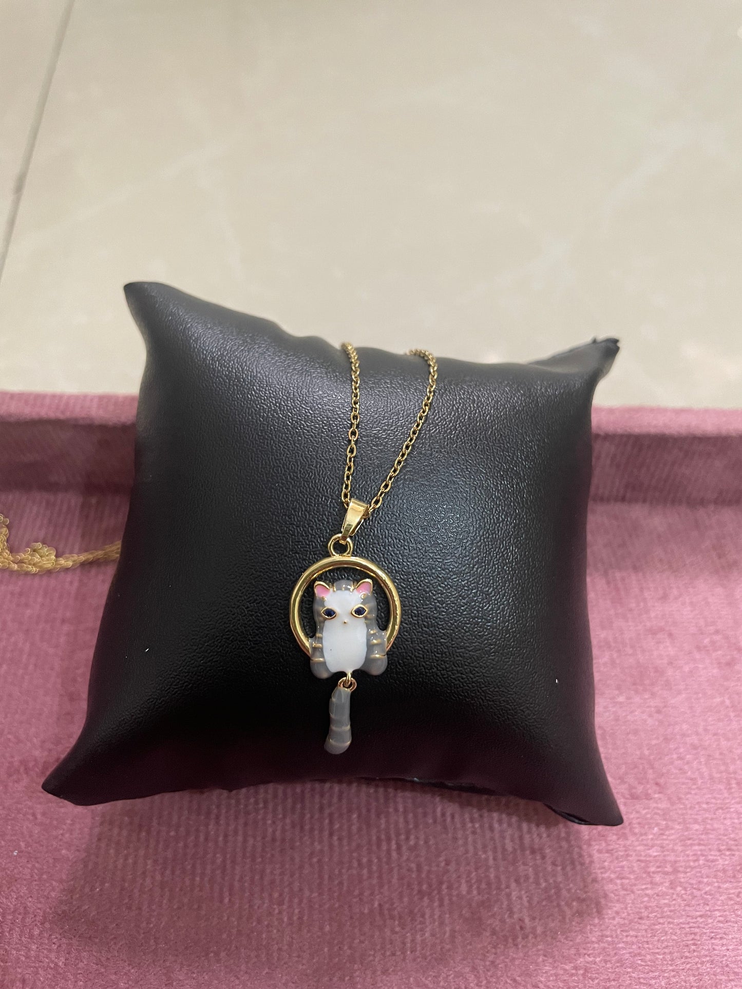 Whimsical Kitty Charm Pendant