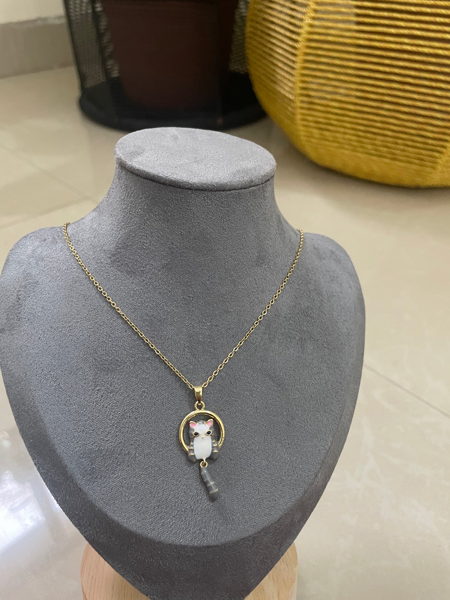 Whimsical Kitty Charm Pendant