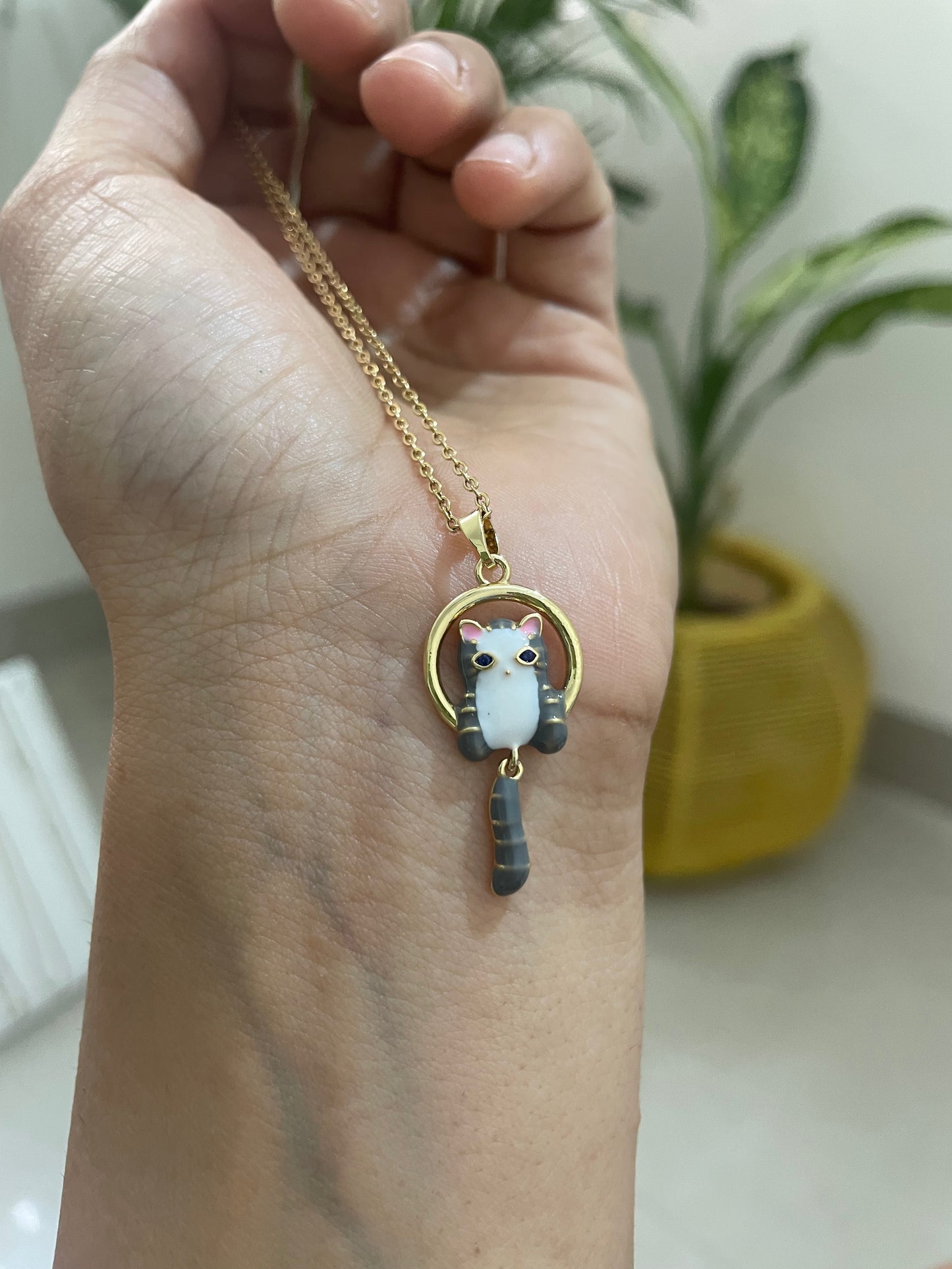 Whimsical Kitty Charm Pendant