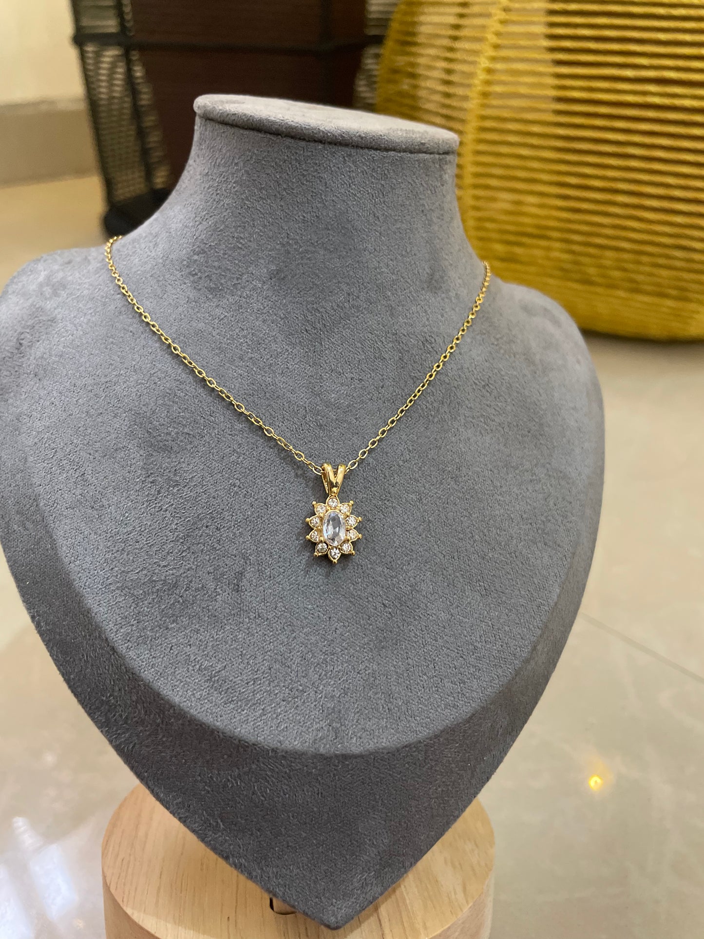 Sunburst Solitaire Necklace