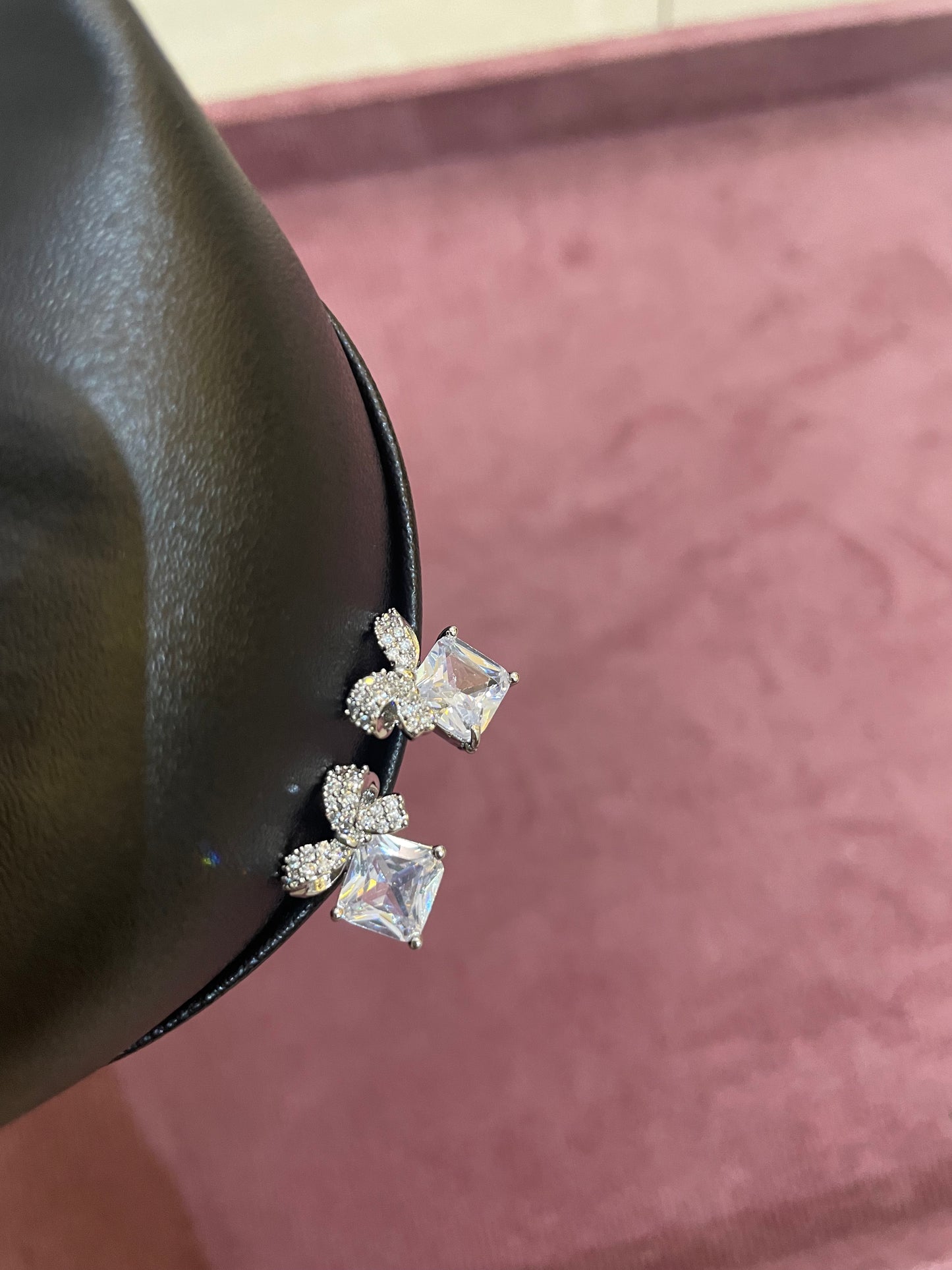 Frosted Bow Radiance Studs