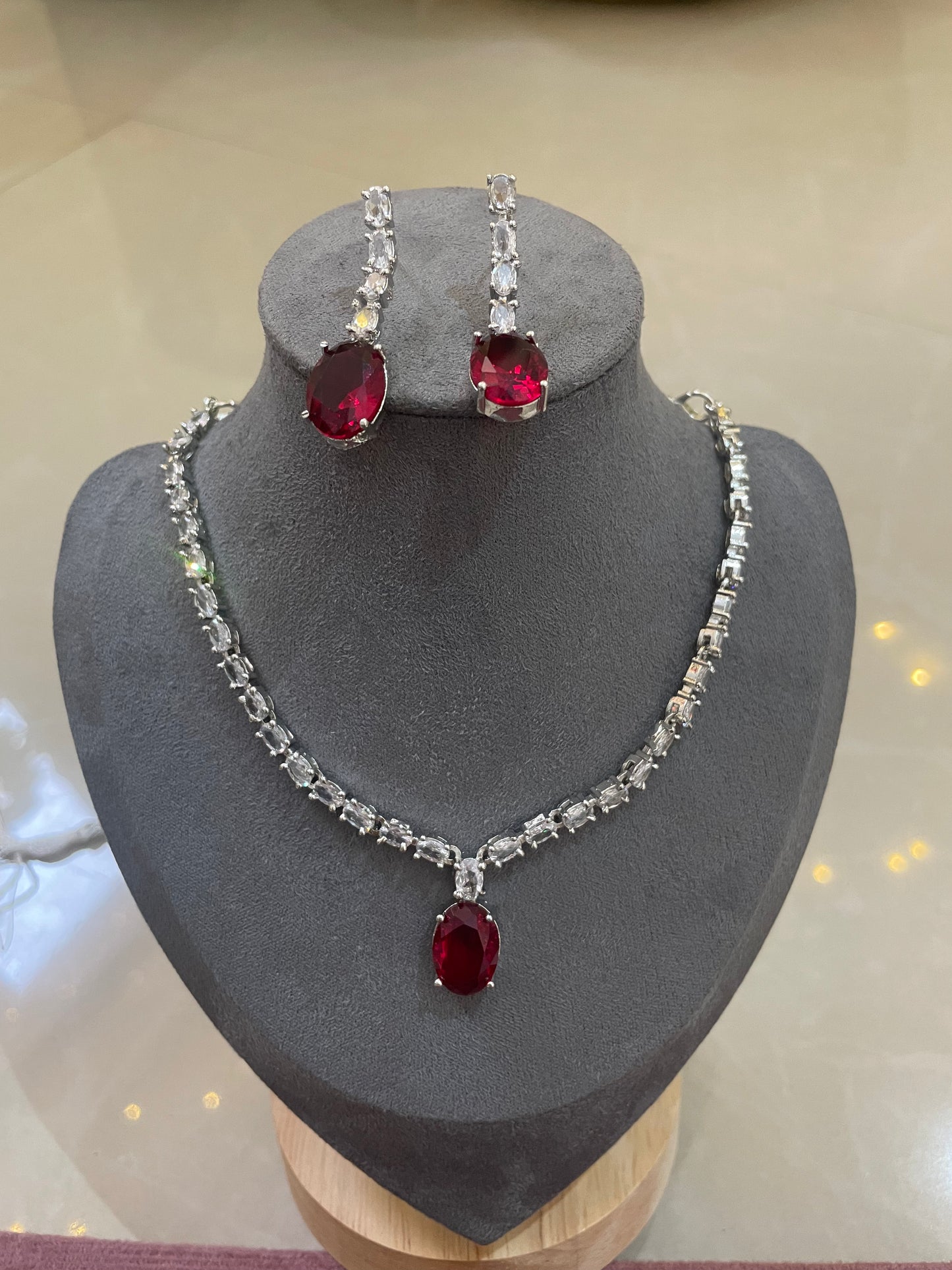 Crystal Elegance AD Necklace Set