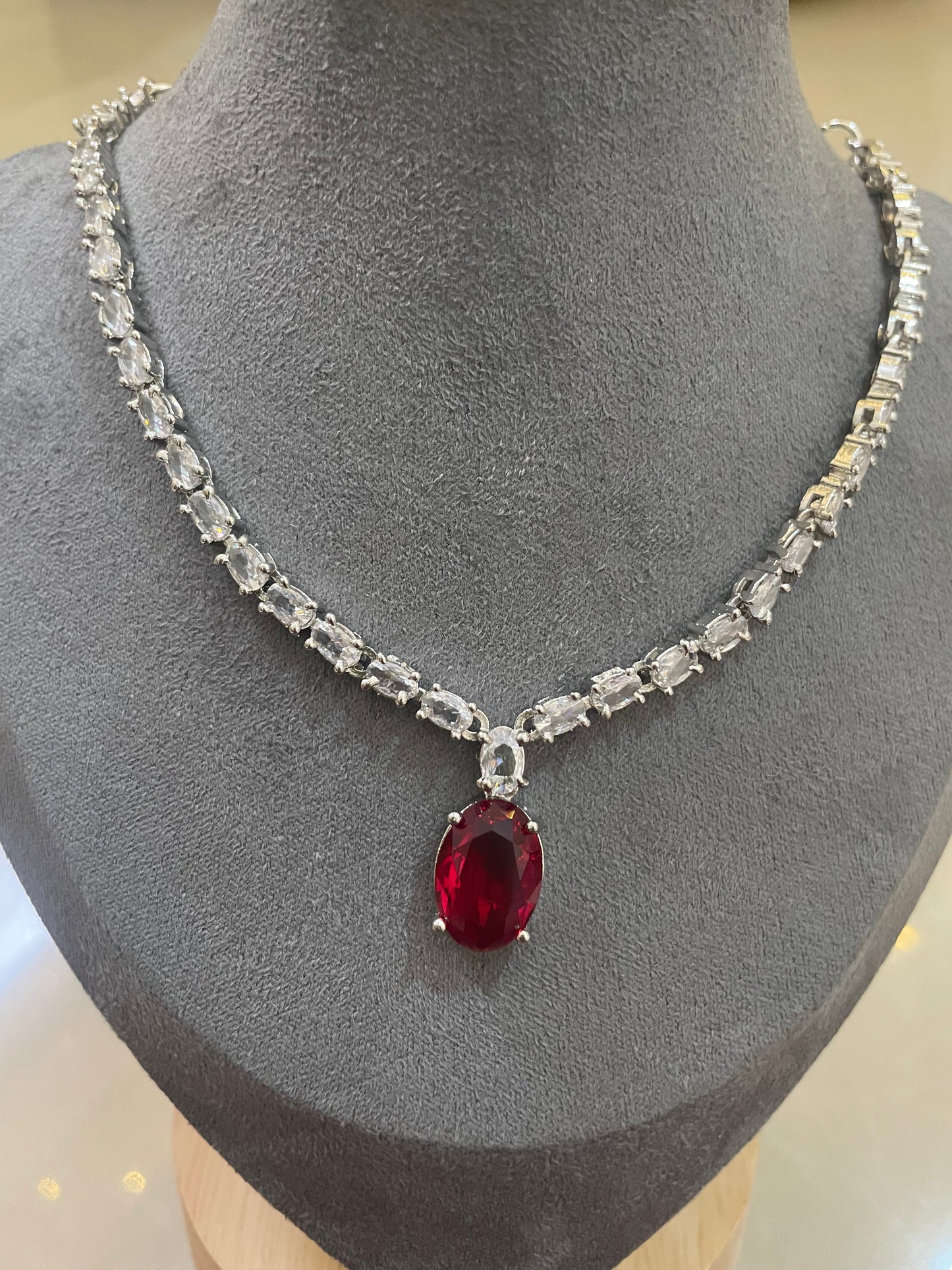 Crystal Elegance AD Necklace Set