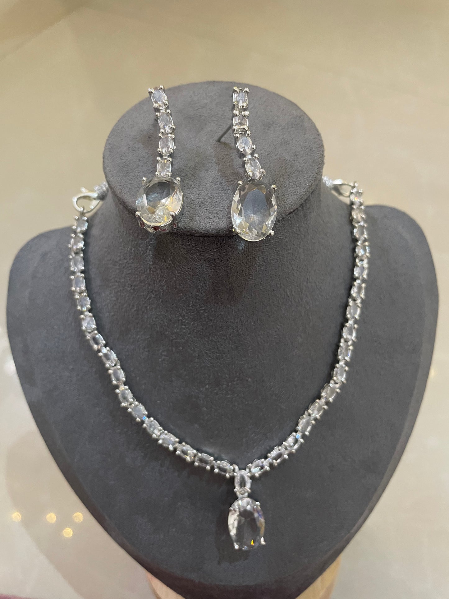 Crystal Elegance AD Necklace Set