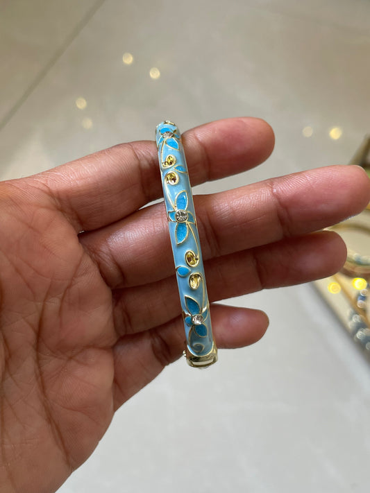 Bluebell Bloom Enamel Bangle