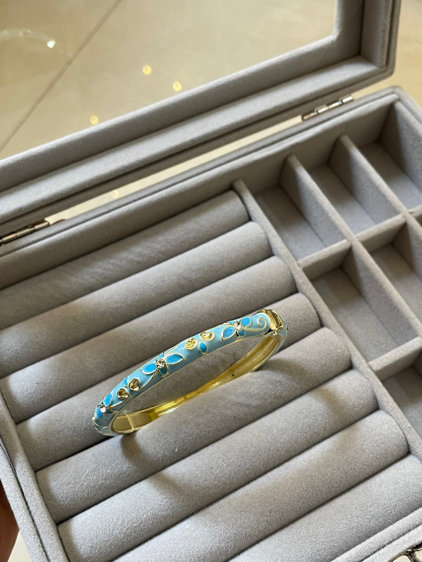 Bluebell Bloom Enamel Bangle