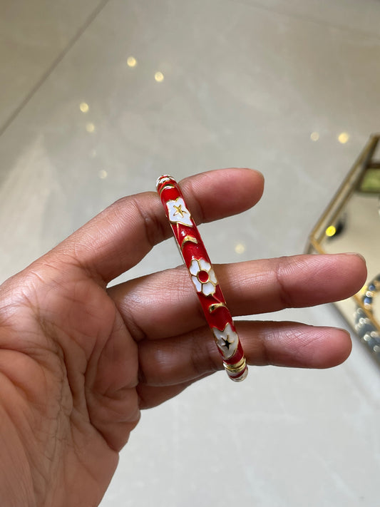 Cherry Blossom Star Enamel Bangle