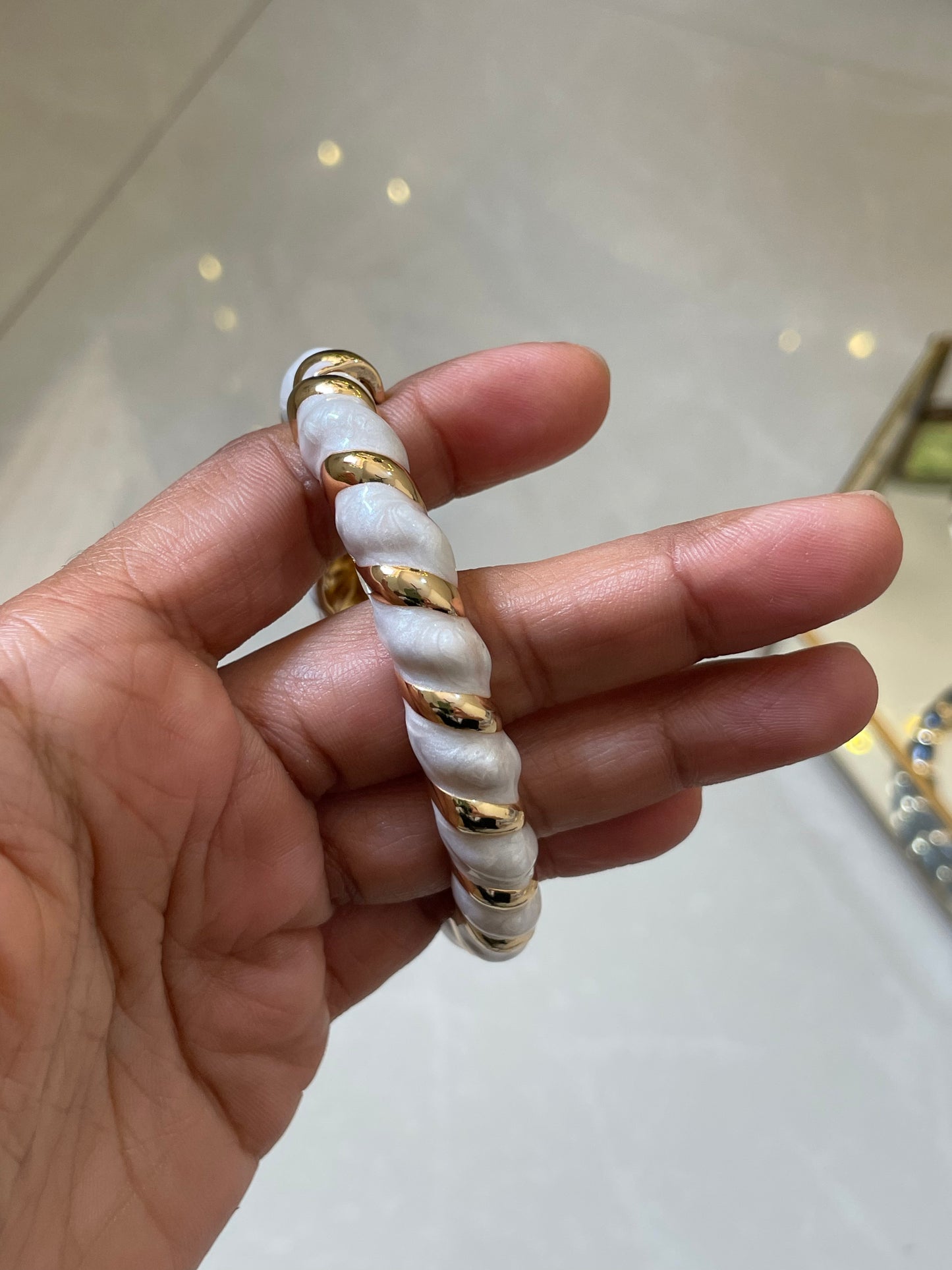 Twisty Rope Enamel Bangle