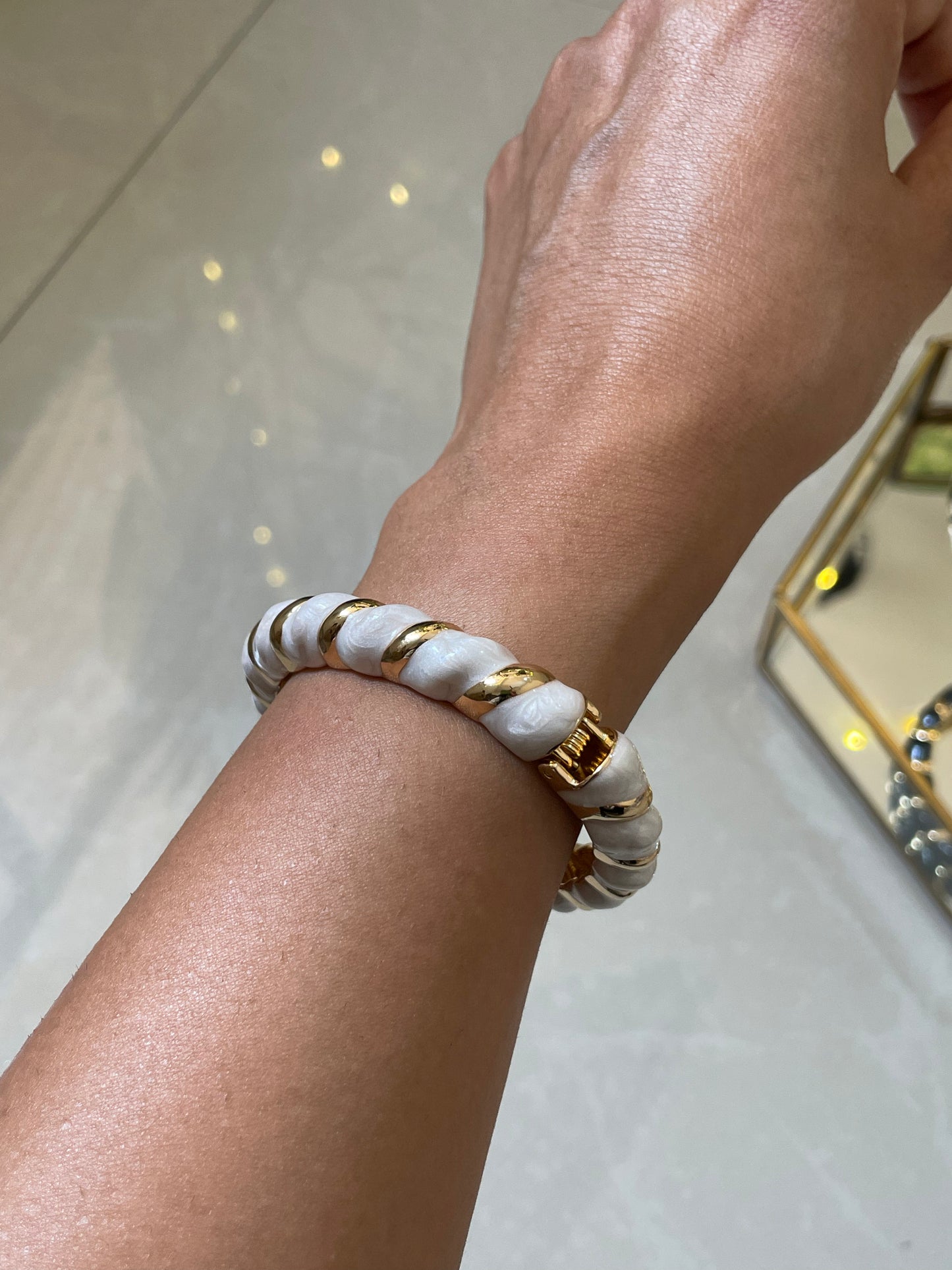 Twisty Rope Enamel Bangle