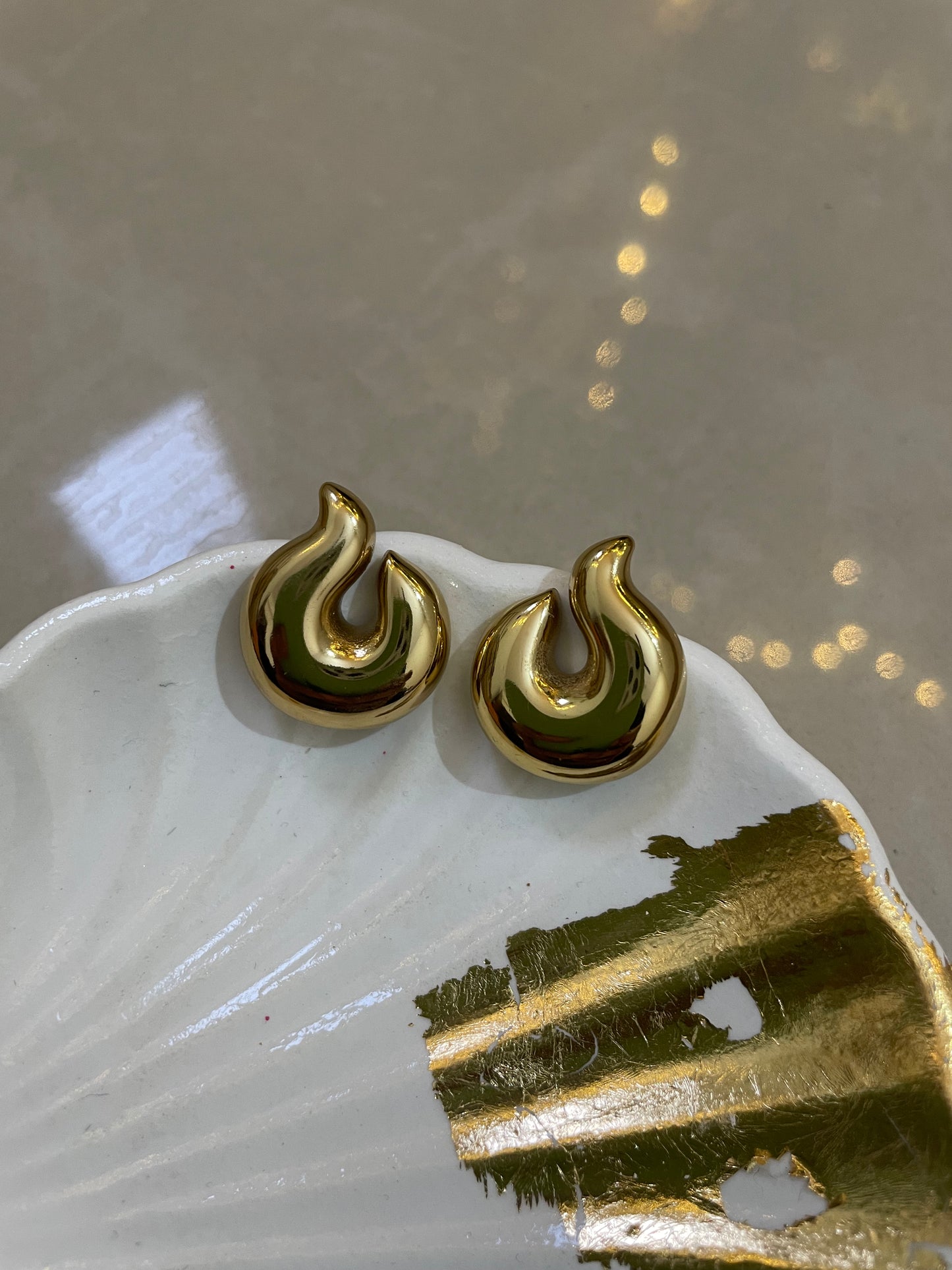 Gilded Flame Earrings