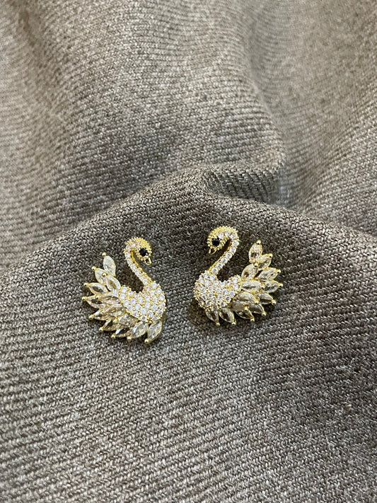 Celestial Swan Statement Studs