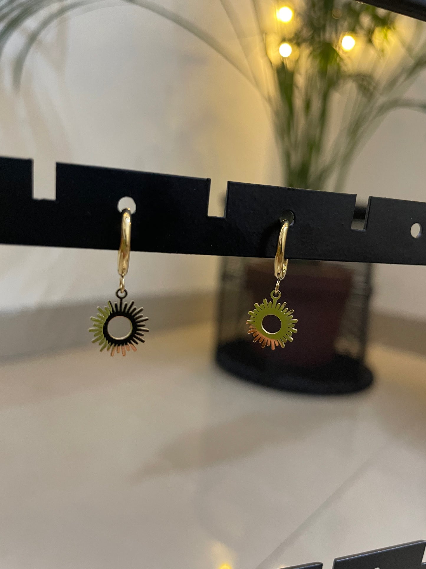 Solar Charm Hoops