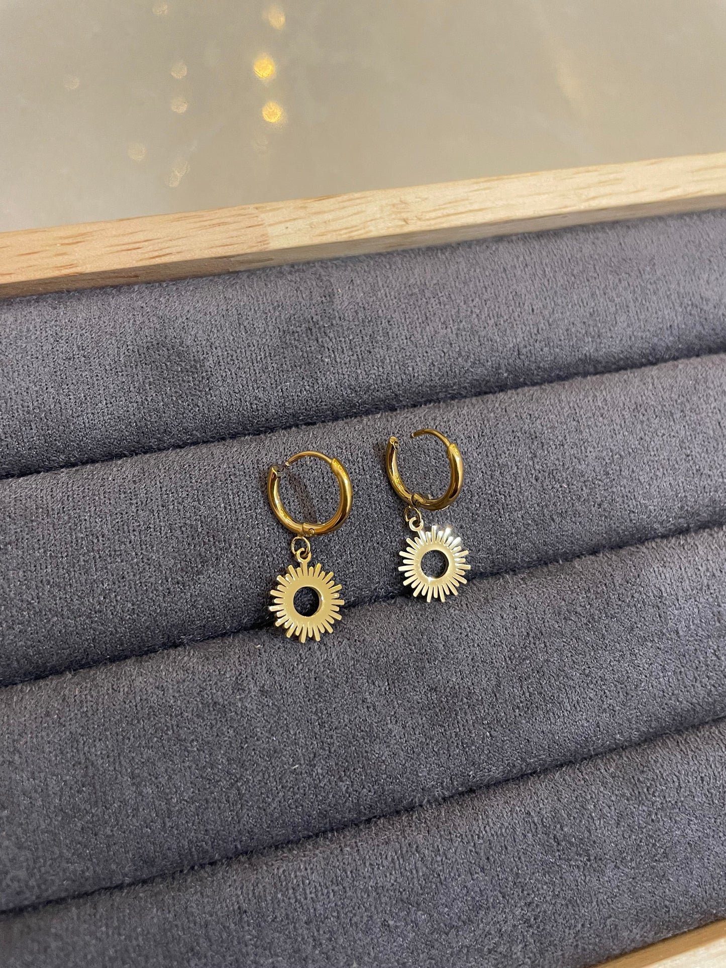 Solar Charm Hoops