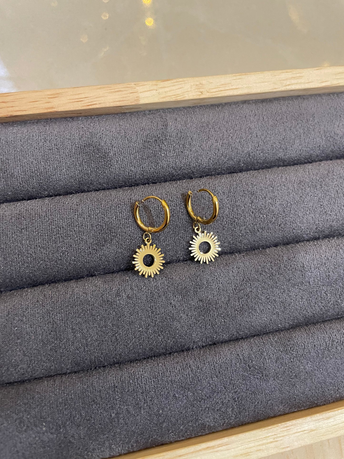 Solar Charm Hoops