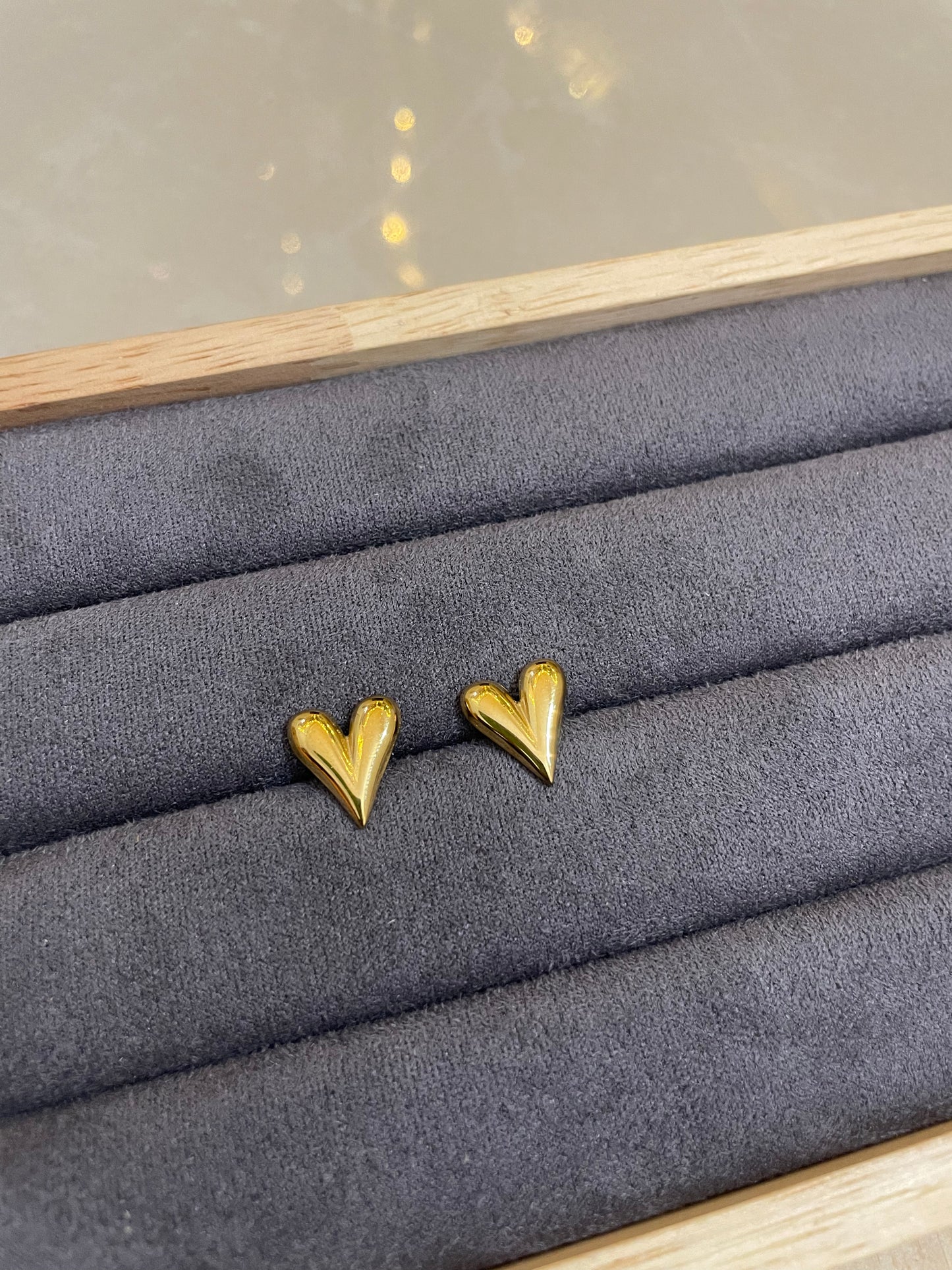 Radiant Puffed Heart Studs