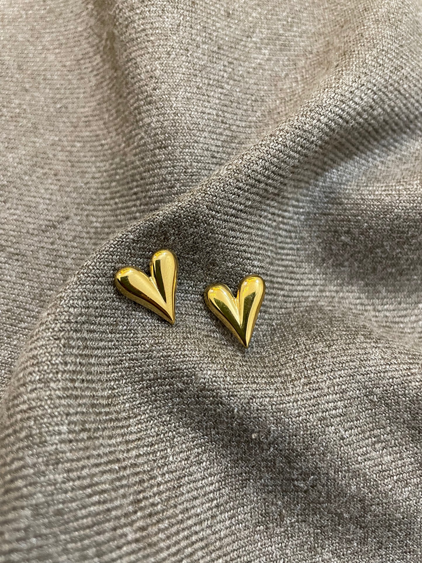 Radiant Puffed Heart Studs