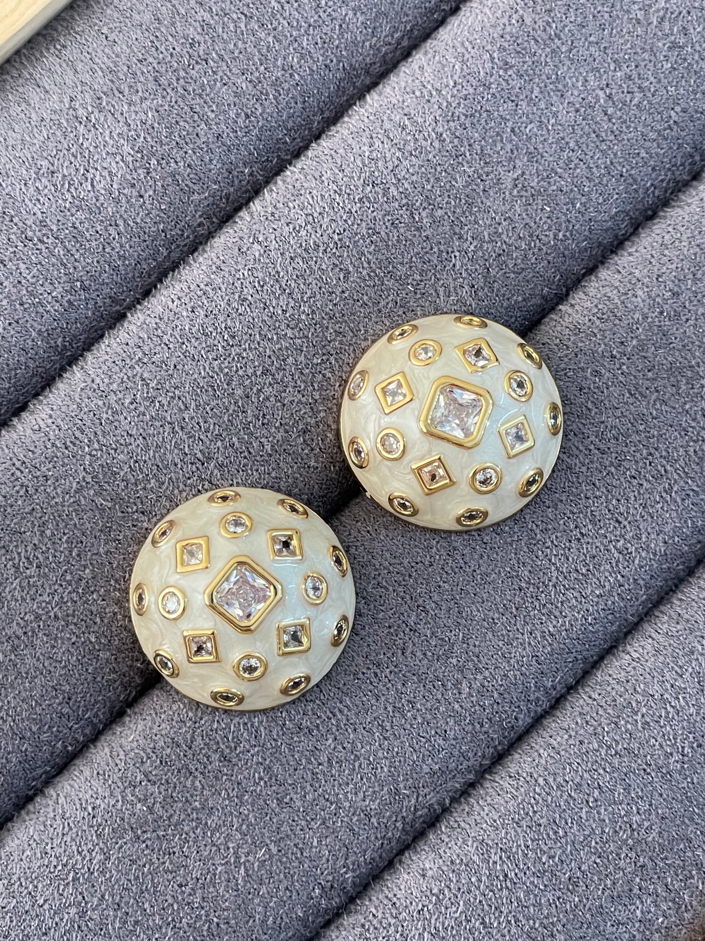 Empress Enamel Dome Studs