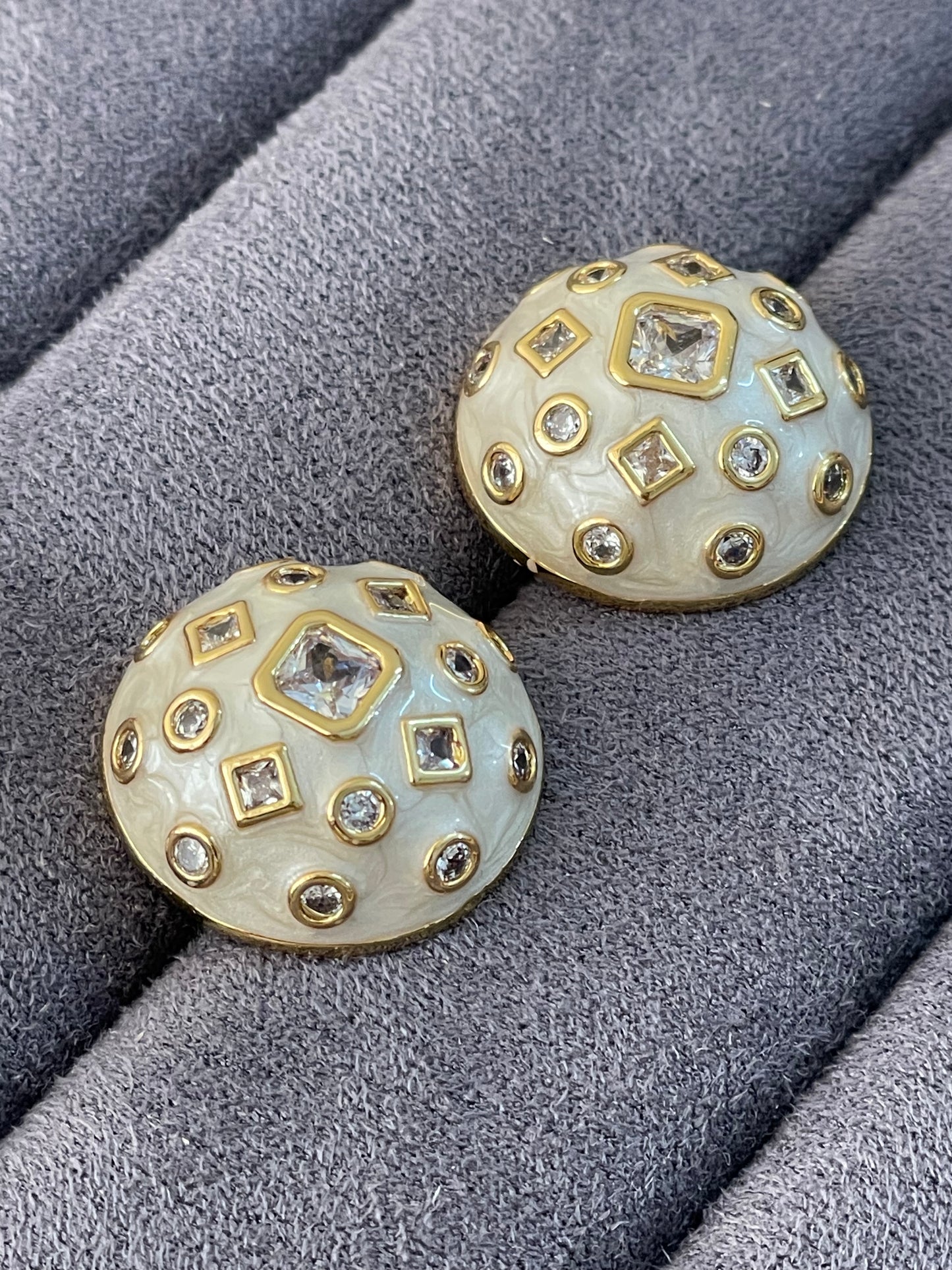 Empress Enamel Dome Studs