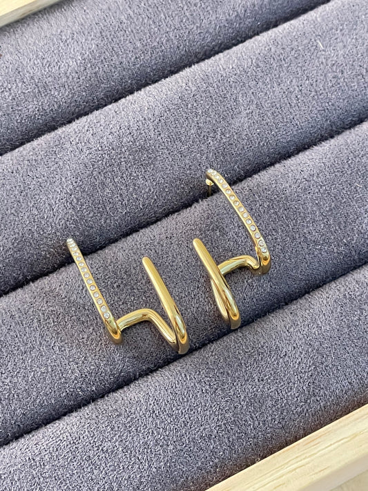 Linear Multi Band Earrings