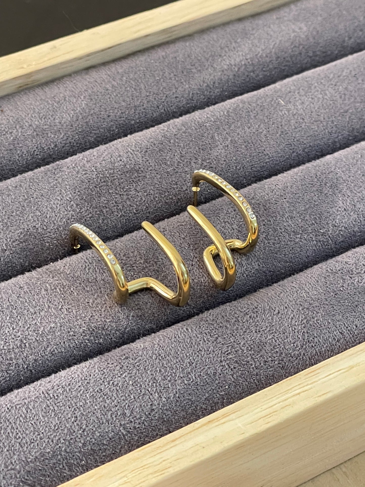 Linear Multi Band Earrings