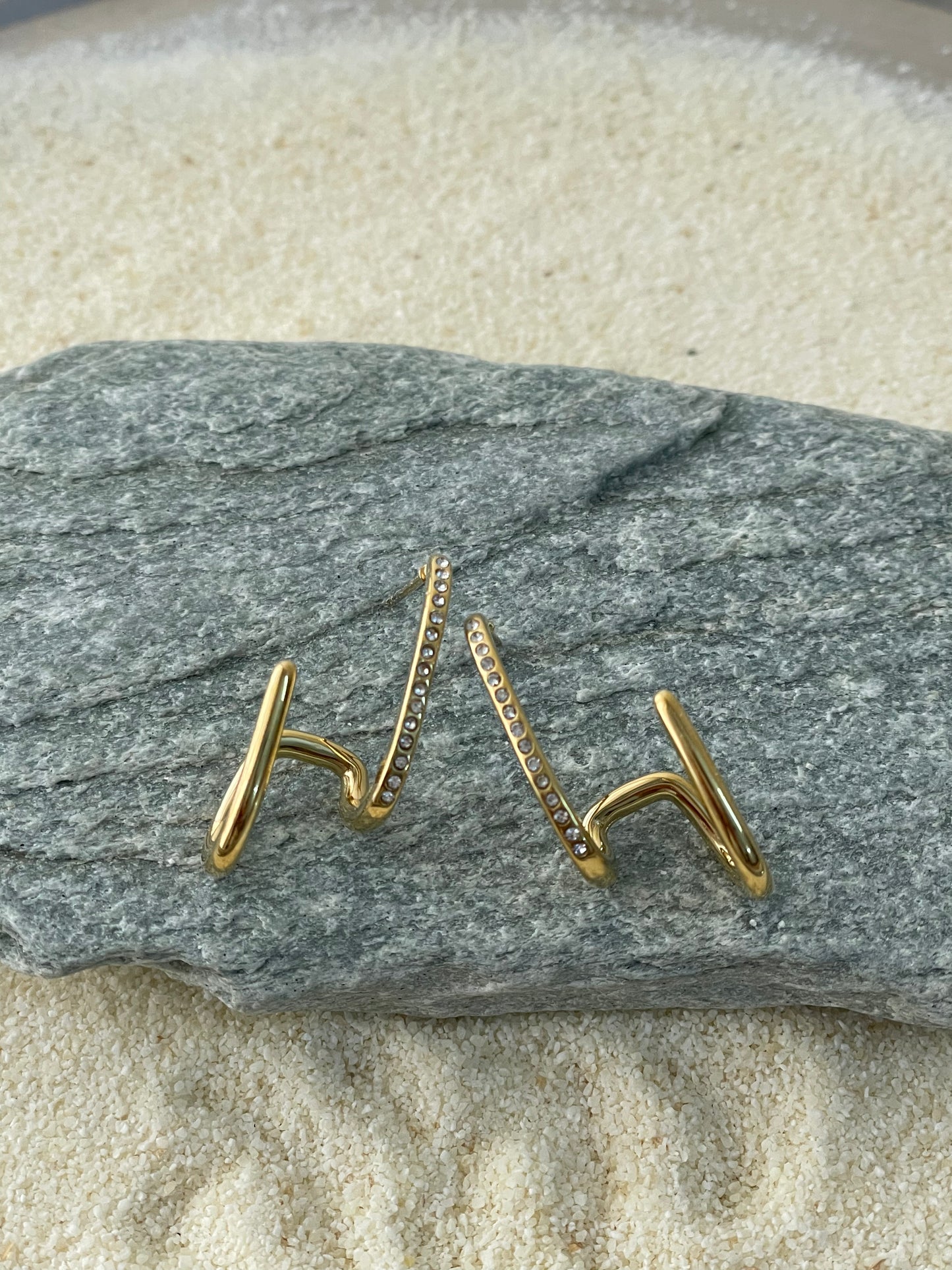 Linear Multi Band Earrings
