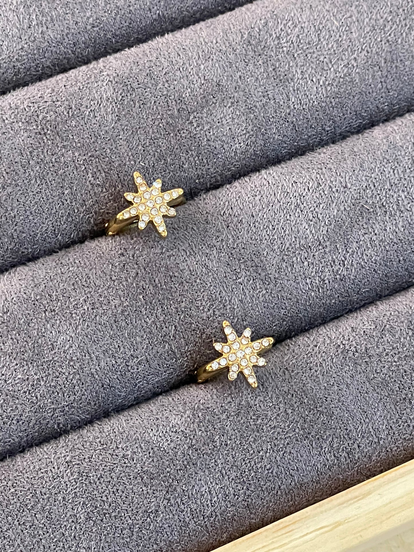 Celestial Star Huggie Hoops