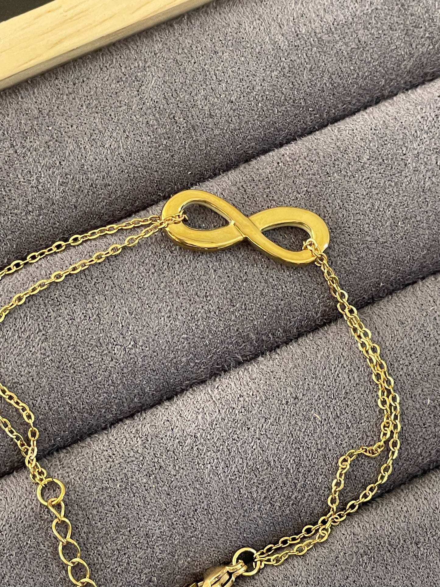 Infinity Symbol Double-Chain Bracelet.