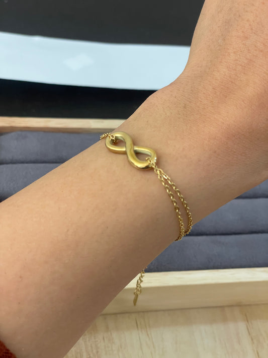 Infinity Symbol Double-Chain Bracelet.