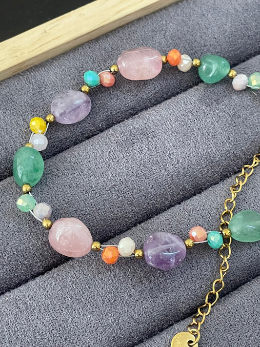 Multicolor Natural Beaded Bracelet