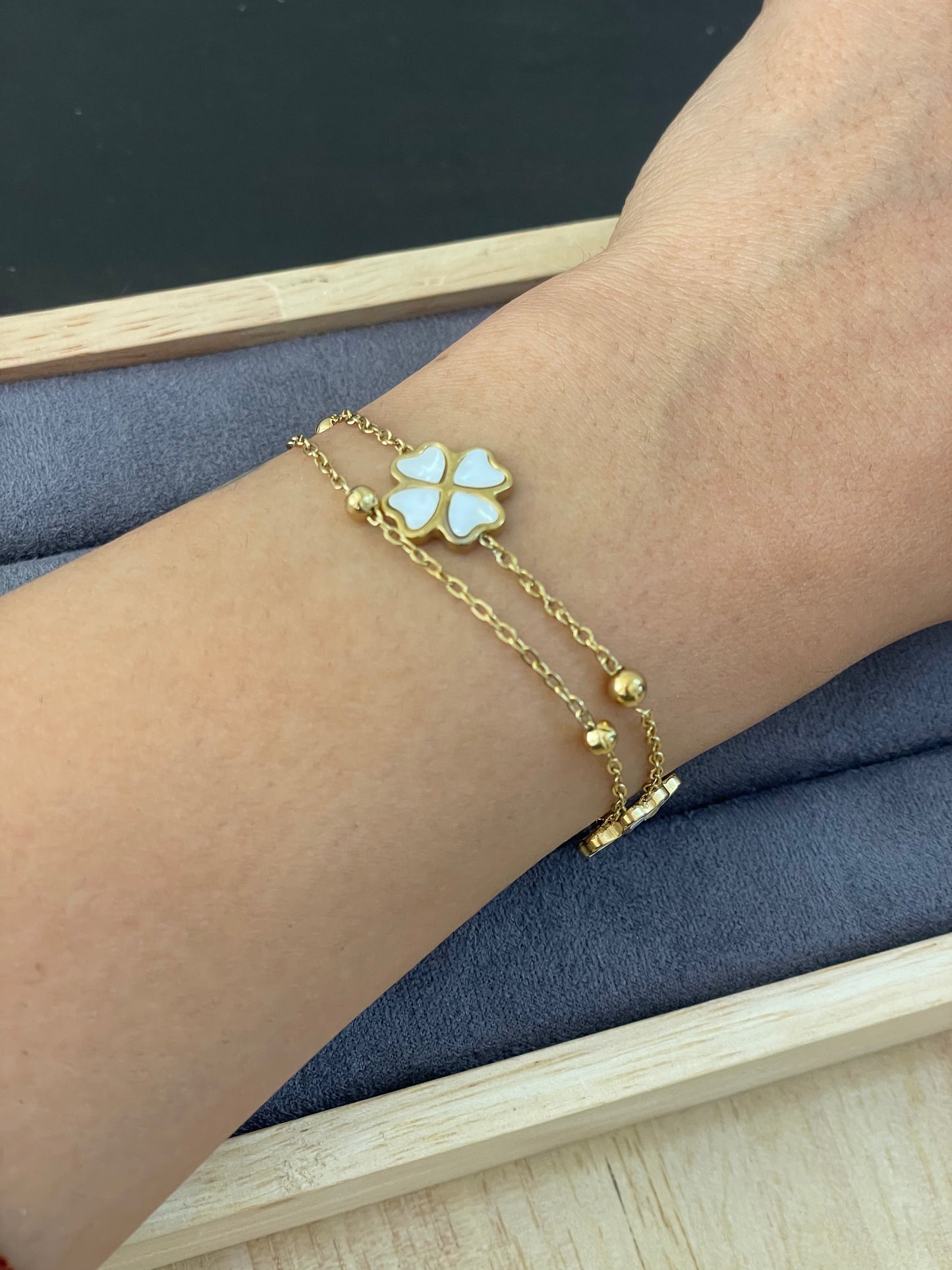 White Clover Mother-of-Pearl Bracelet