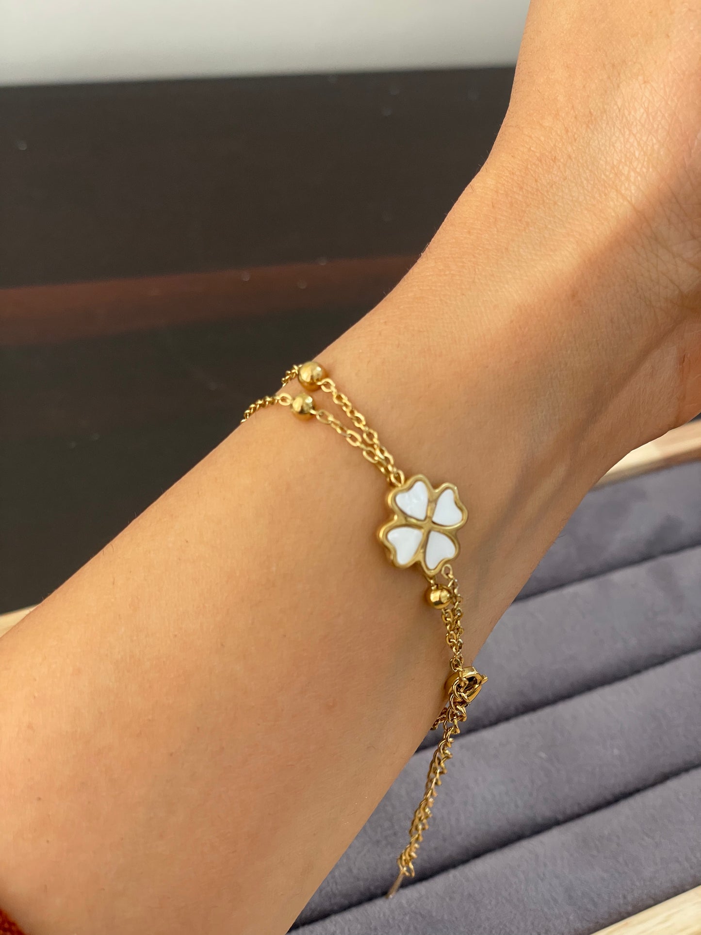 White Clover Mother-of-Pearl Bracelet