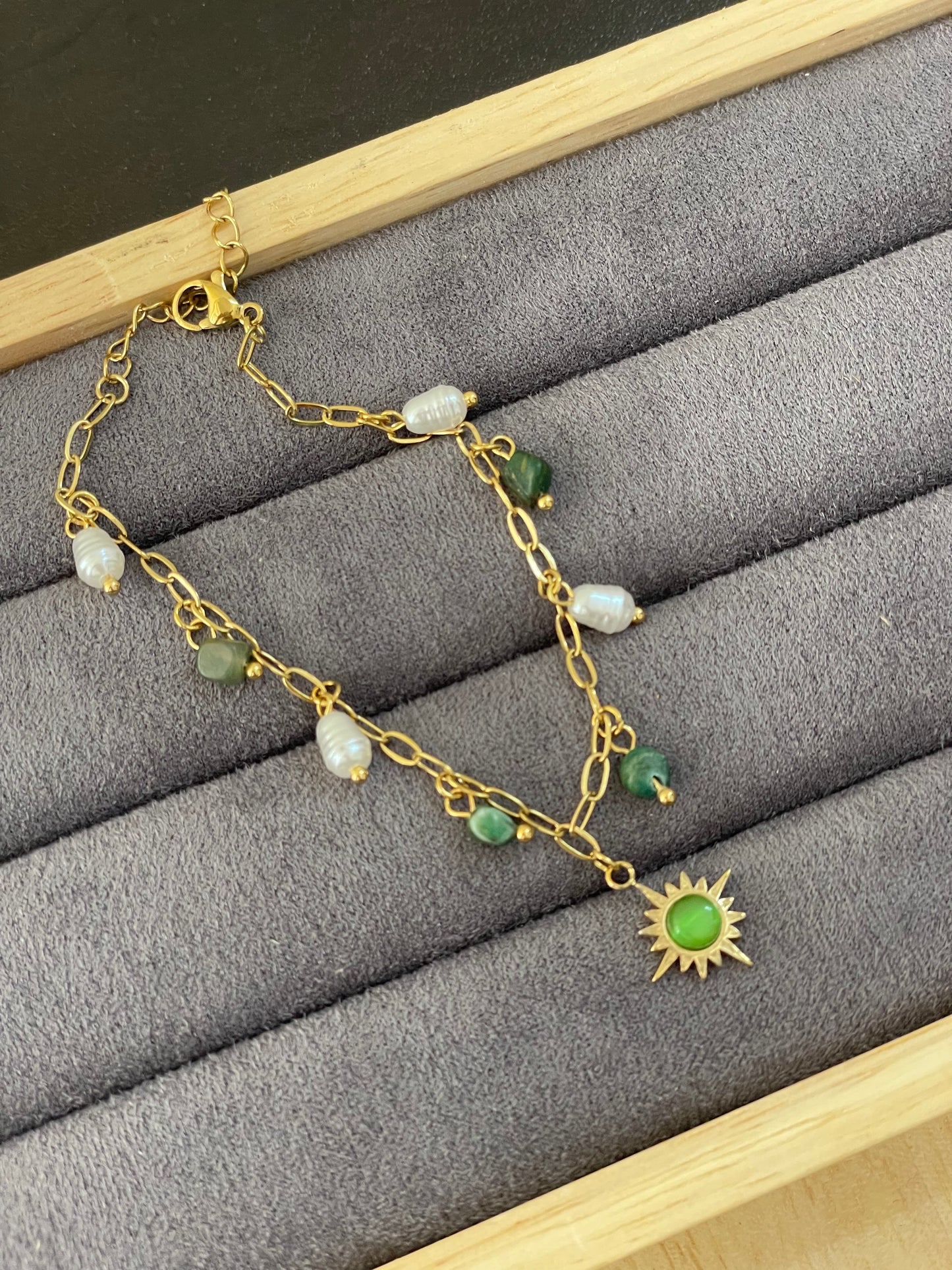 The Solar Jade Charm Bracelet