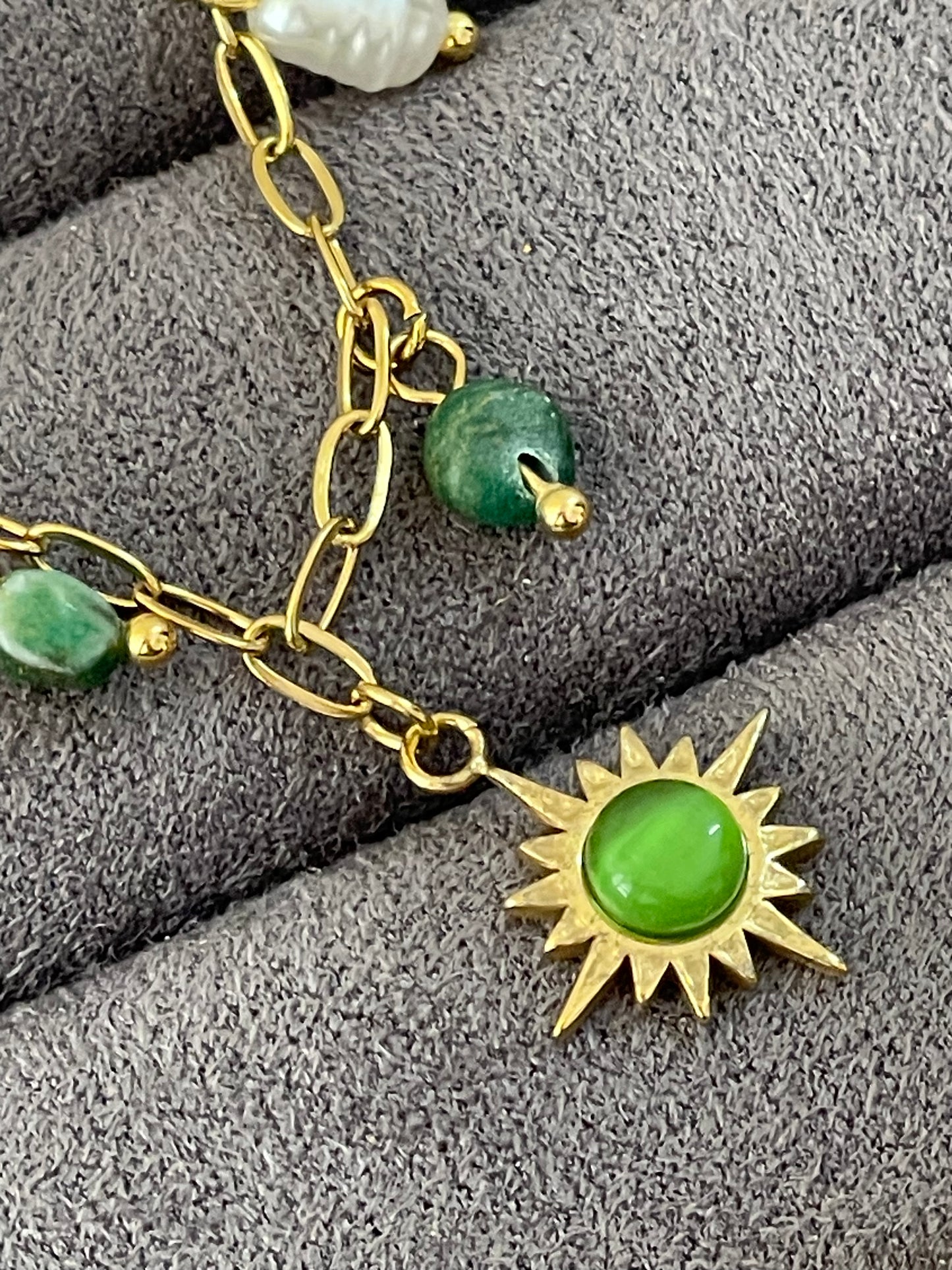 The Solar Jade Charm Bracelet
