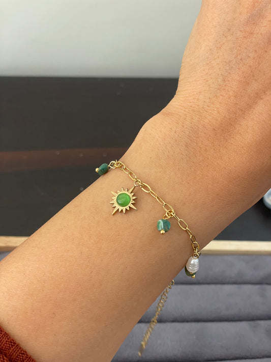 The Solar Jade Charm Bracelet