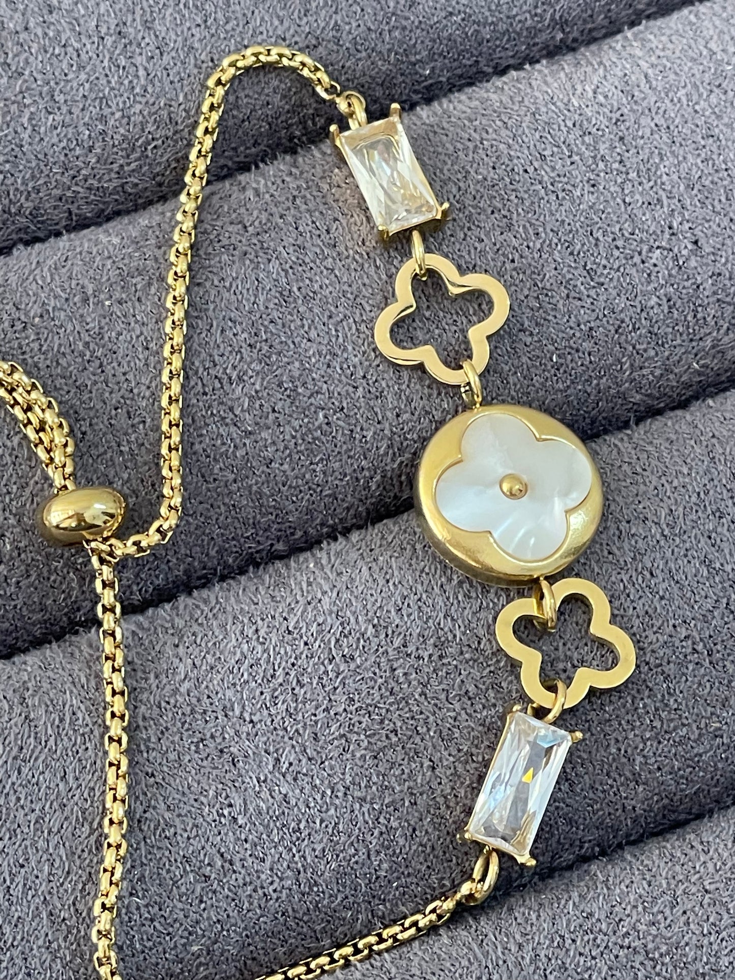 Gilded Flora Adjustable Bracelet