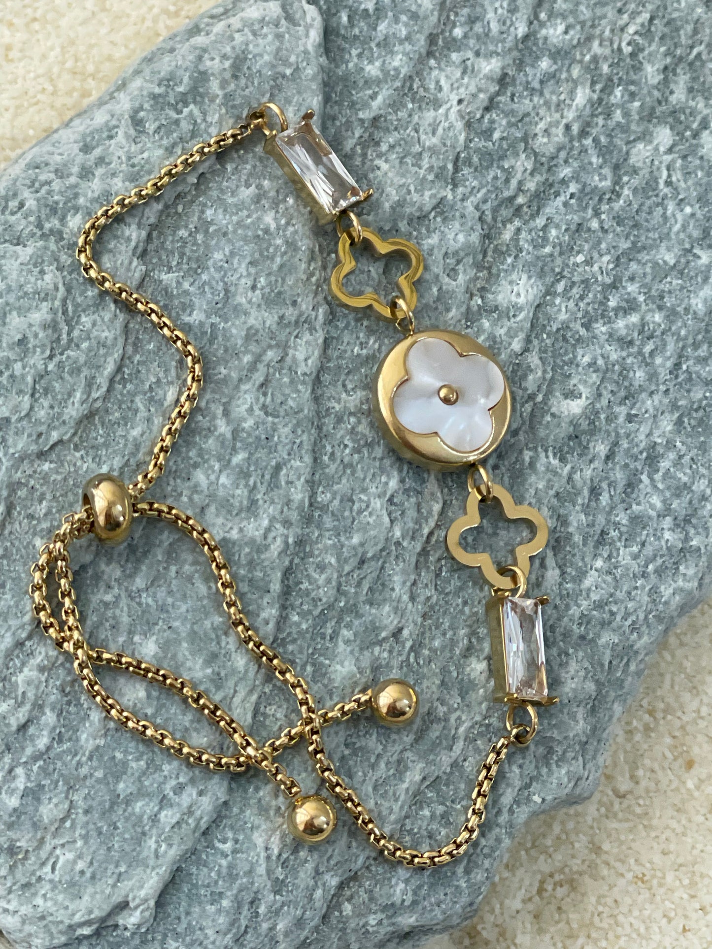 Gilded Flora Adjustable Bracelet